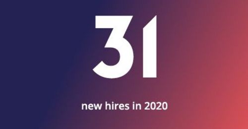 31 new hires in 2020