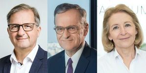 Group portrait of Sylvain Waserman (Chairman of the Board of ADEME), Roch-Olivier Maistre (Arcom Chair), and Laure de La Raudière (Arcep Chair)