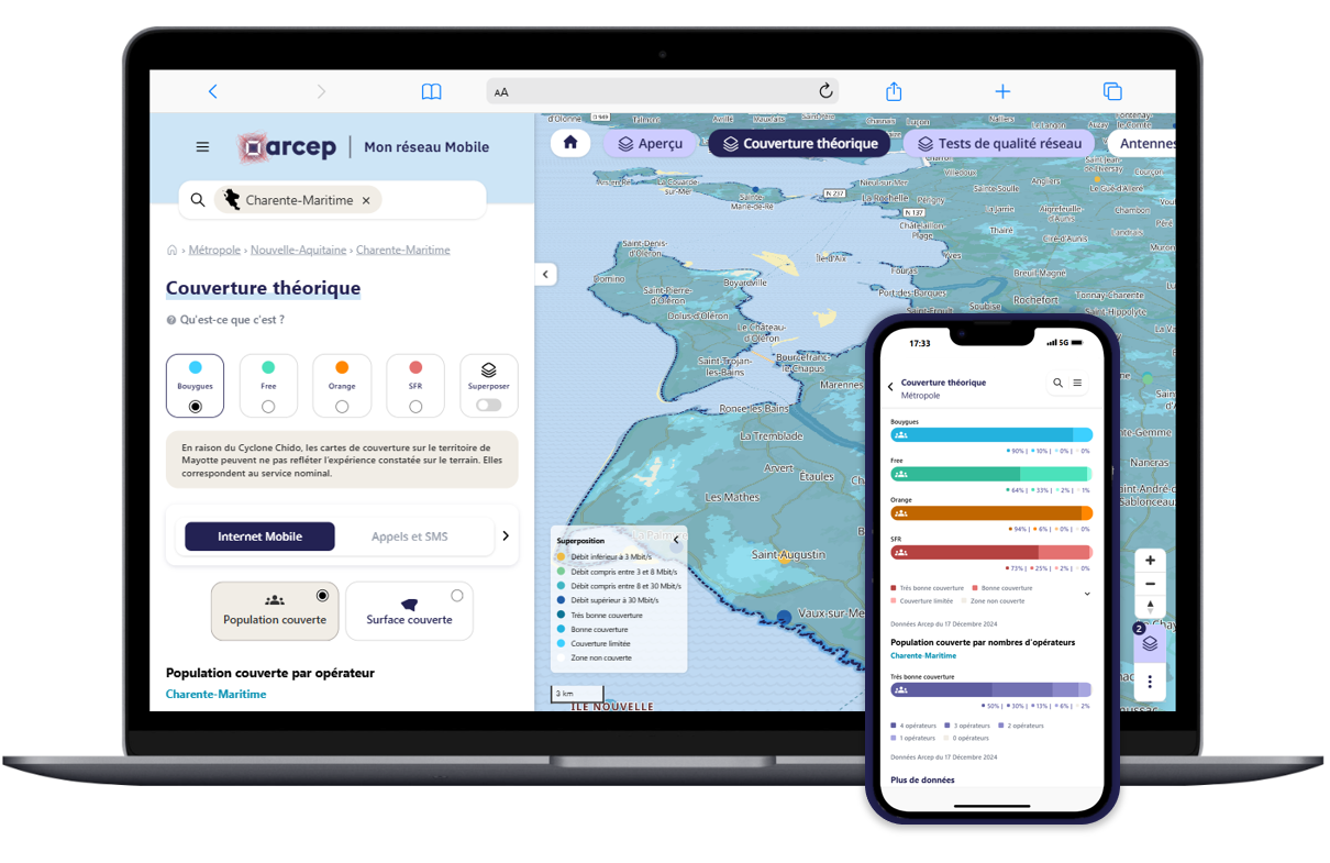 Illustration de la nouvelle version du site Mon réseau mobile